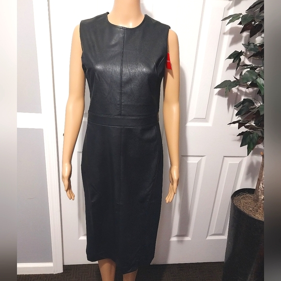 Spanx Faux Leather Sheath Dress, NWT, Size M - Picture 13 of 13